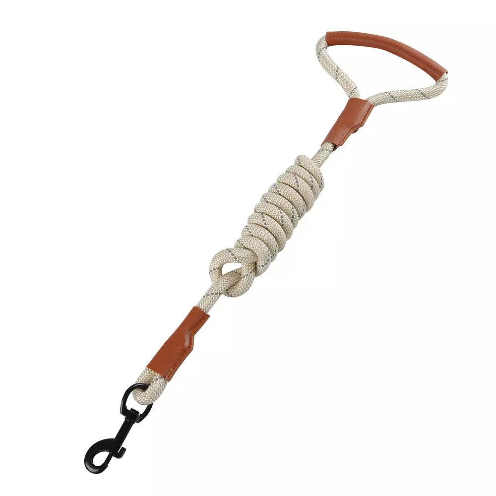 Leather Handle Nylon Reflective Dog Leash For Medium And Large Dog Walking Best Rope Pet Leash Wholesale