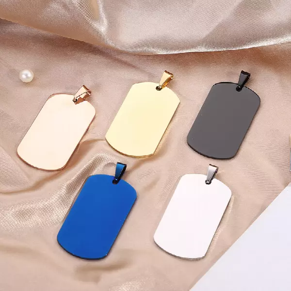 Wholesale Colourful Blank Dog Tags Double Sided Stainless Cat ID Tags