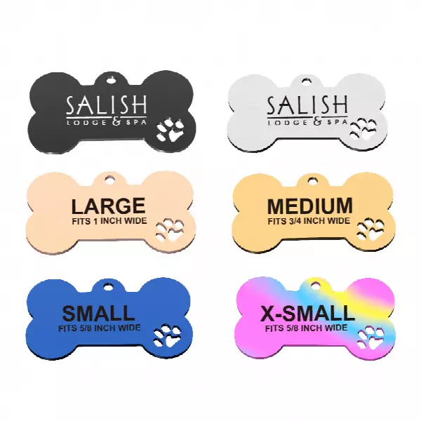 Customized Stainless Steel Personalised Bone Shape Blank Design Dog Tags for Wholesale 