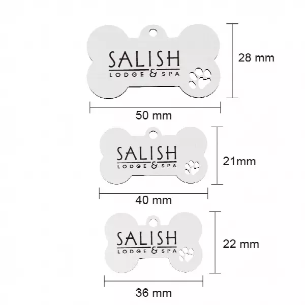 Customized Stainless Steel Personalised Bone Shape Blank Design Dog Tags for Wholesale