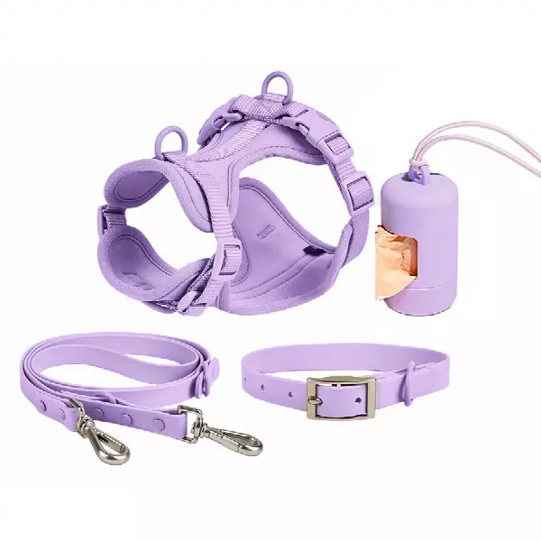 Fashion Medium and Large Dog Explosion Proof and Waterproof Outdoor Walking Set Pet Harness Leash Collar Set