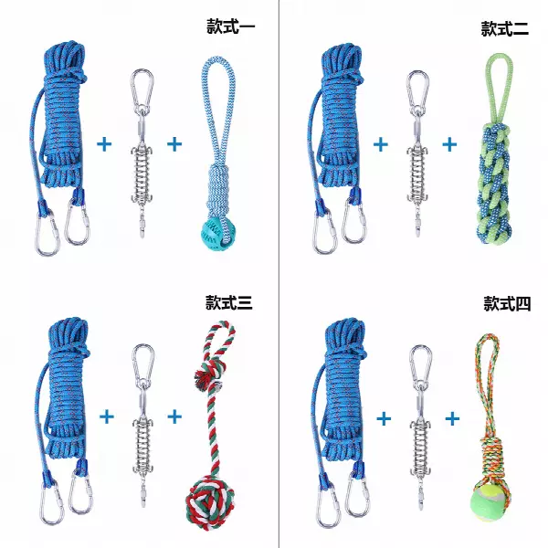 Dog Outdoor Bungee Solo Hanging Toy Durable Interactive Dog Tug Toy with Metal Spring Kit for Wholesale