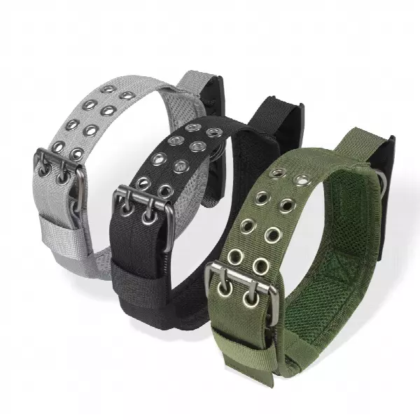 Wholesale Tactical Dog Collar Military Adjustable Dog Collars Soft Nylon Training Collar with Patch Heavy Duty Metal Buckle Collars for Medium Large Dogs  