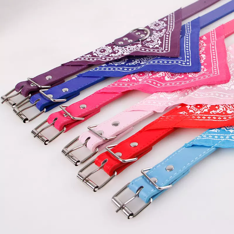 Dog Bandana Triangle Bandage Adjustable Pet Dog Puppies Cat Neck Scarf Collar Cotton Decoration Accessories Girls Boys